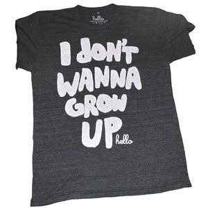 I Don’t Want to Grow Up Black Large T-Shirt
